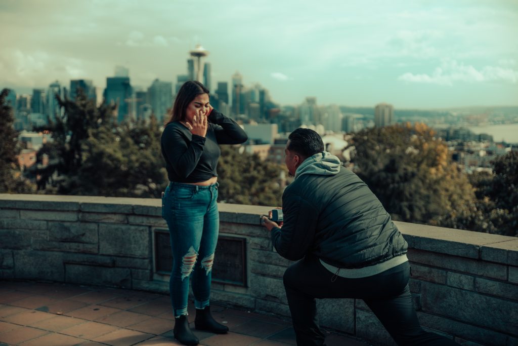 Kerry Park Surprise Proposal Engagement Photoshoot