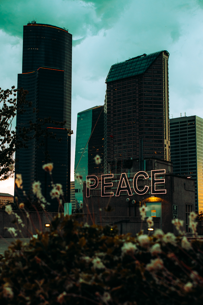 Peace Seattle Street Photography Cityscape 