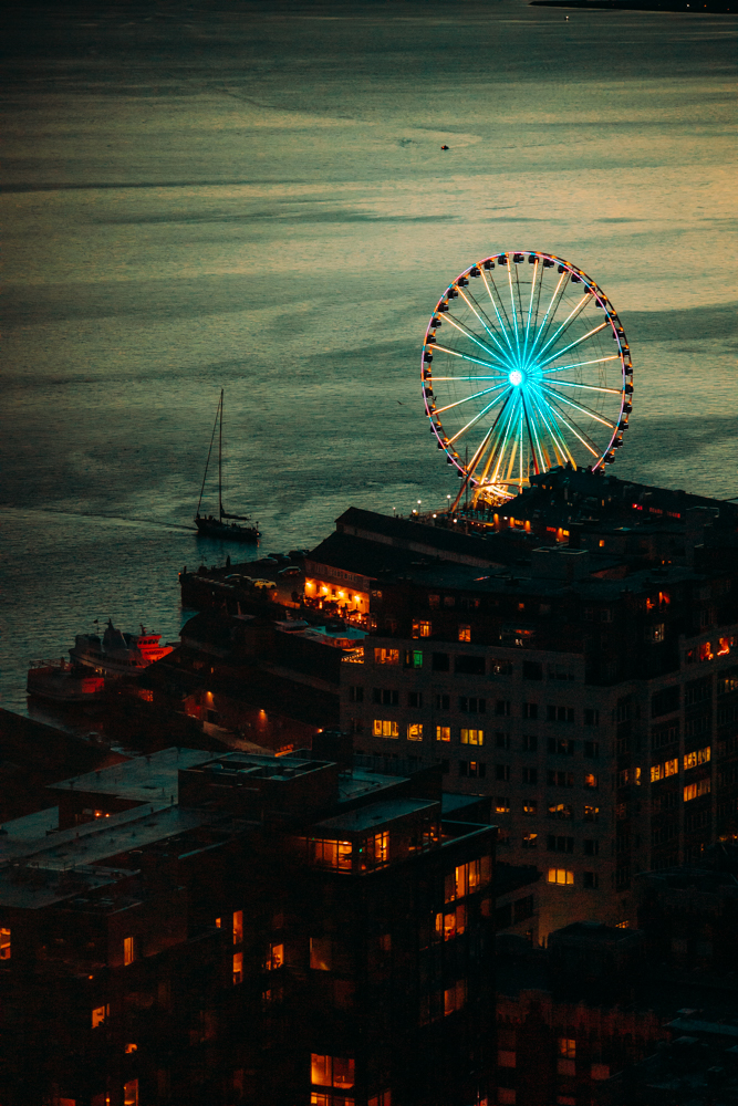 Great Wheel Seattle From Above