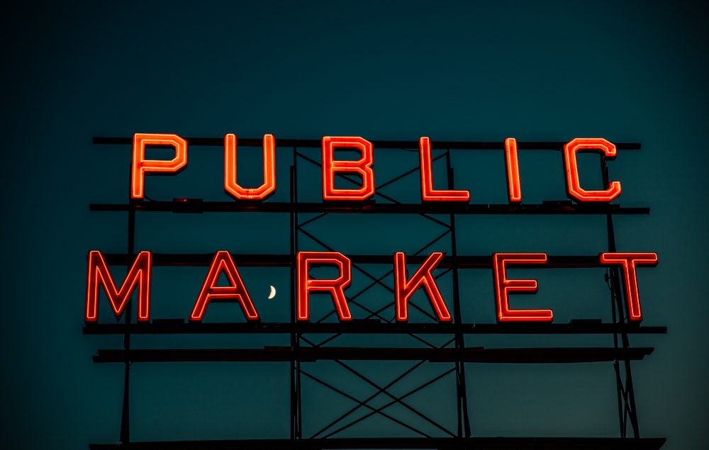 public market sign