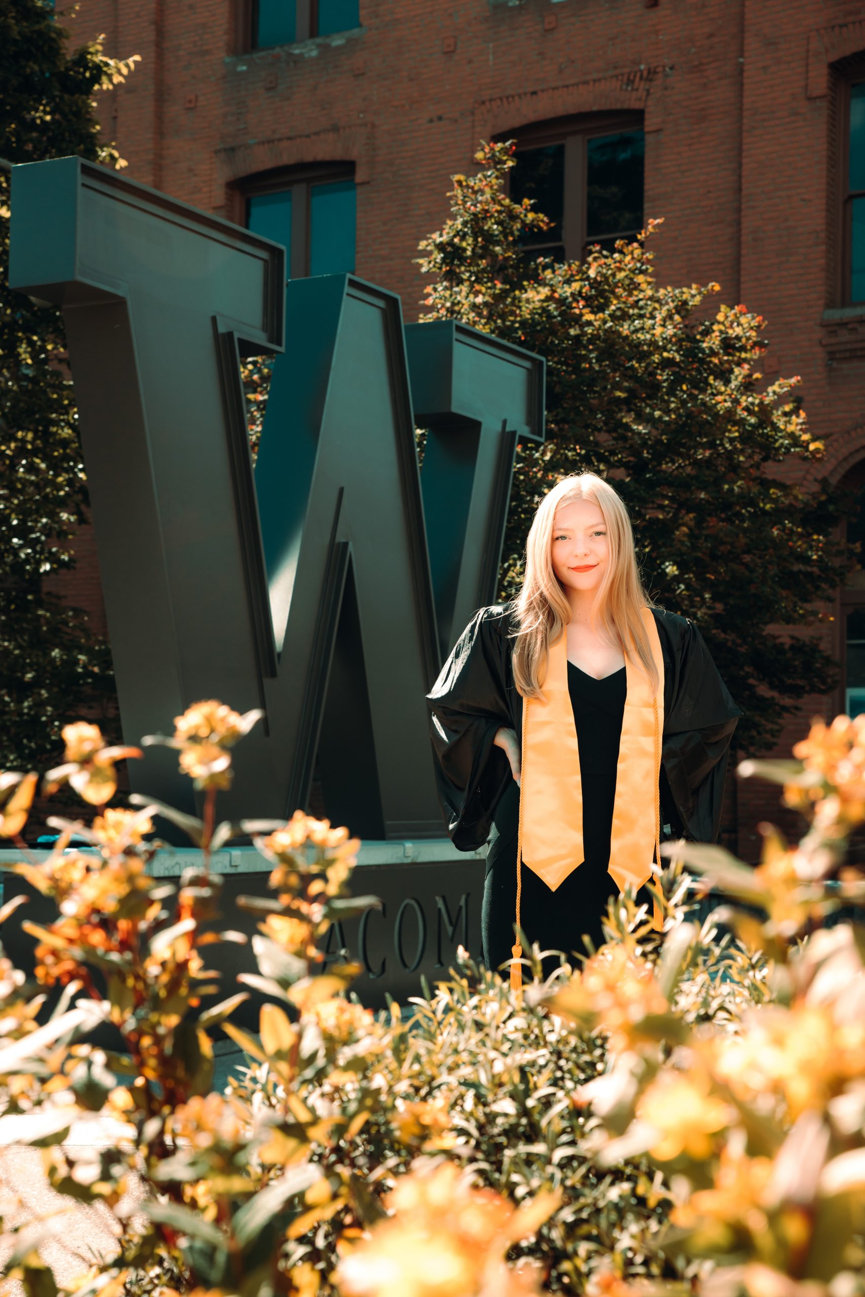 University of Washington Tacoma Campus Graduation Photoshoot Portrait