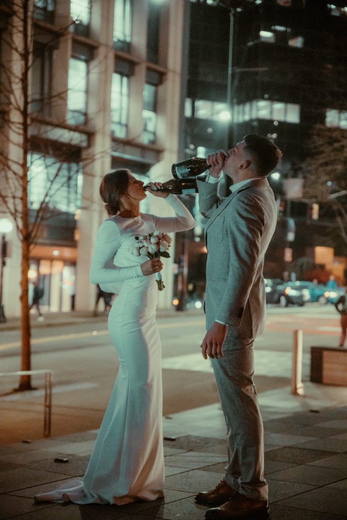 Seattle Municipal Court Wedding Cinematic Photography Couple