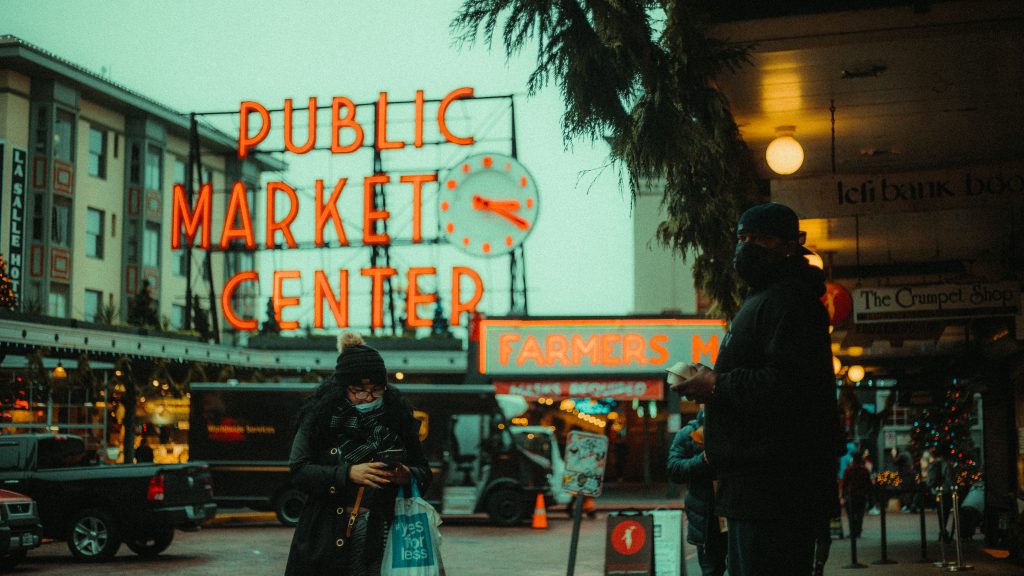 Christmas Shopping Pike Place Market Cinematic