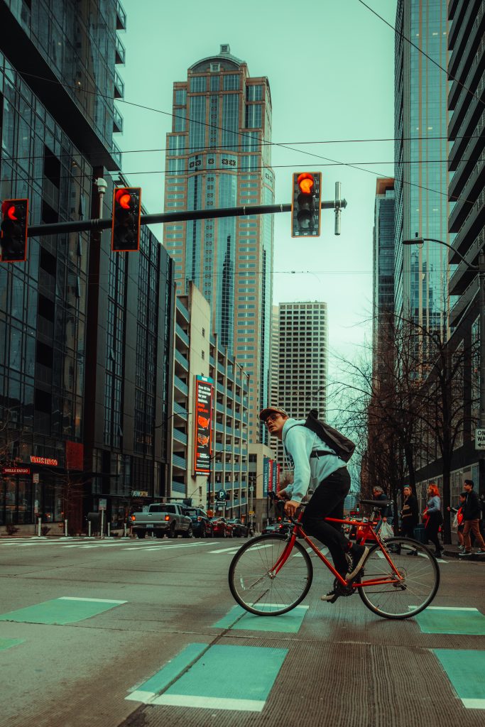 Bike Riding in Downtown Seattle Cinematic