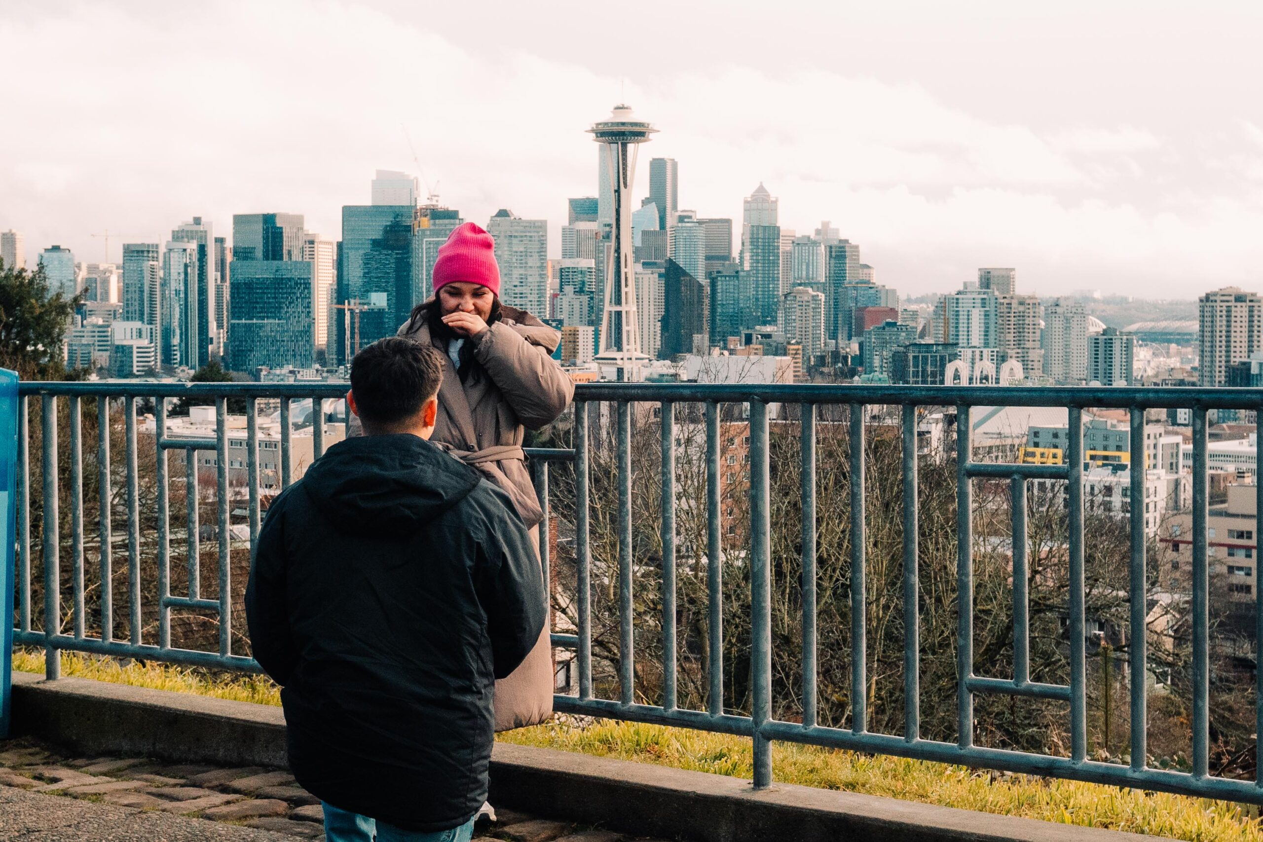Engagement Photoshoot Kerry Park Seattle Washington Portrait