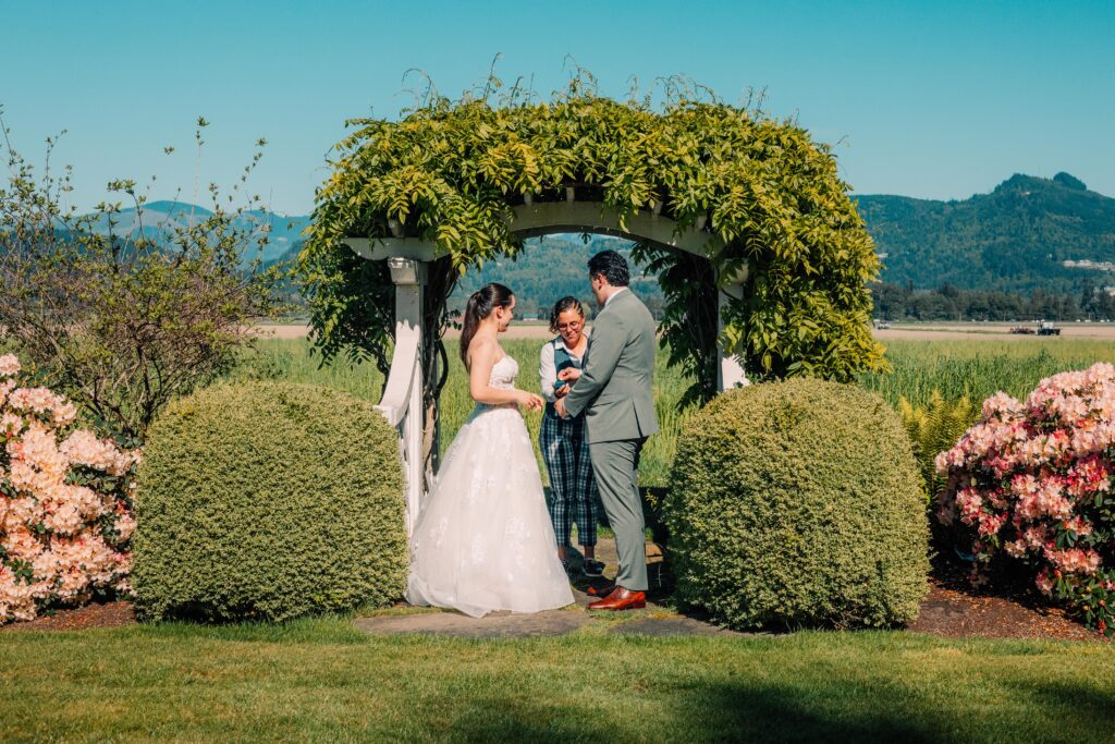 oyful barn wedding in the Pacific Northwest during springtime. Capturing natural light, rustic details, and heartfelt emotions of a couple on their wedding day
